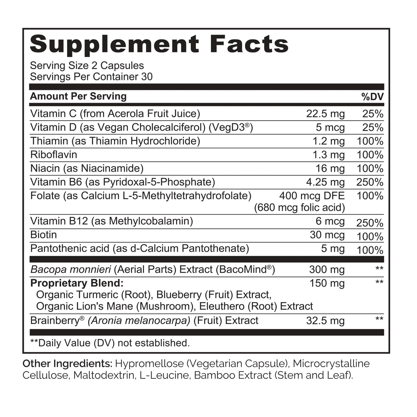 Whole Food Brain Blend Supplement