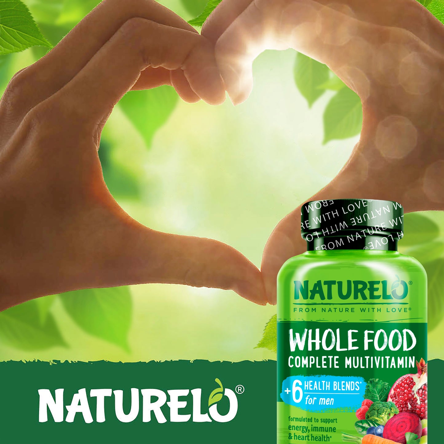 Whole Food Multivitamin for Men, Plant-Based and Vegan Friendly