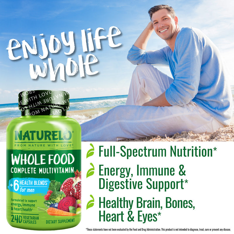 Whole Food Multivitamin for Men, Plant-Based and Vegan Friendly