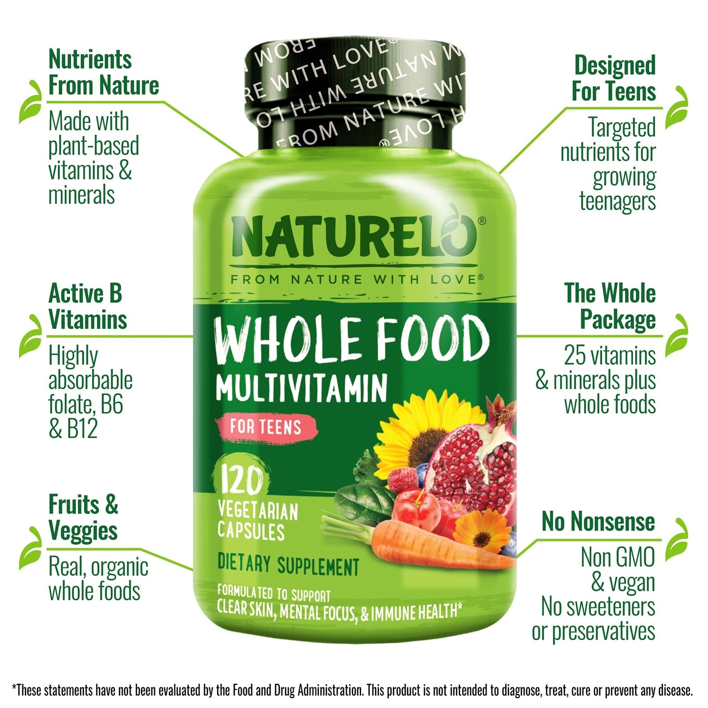 Whole Food Multivitamin for Teens, Boys and Girls