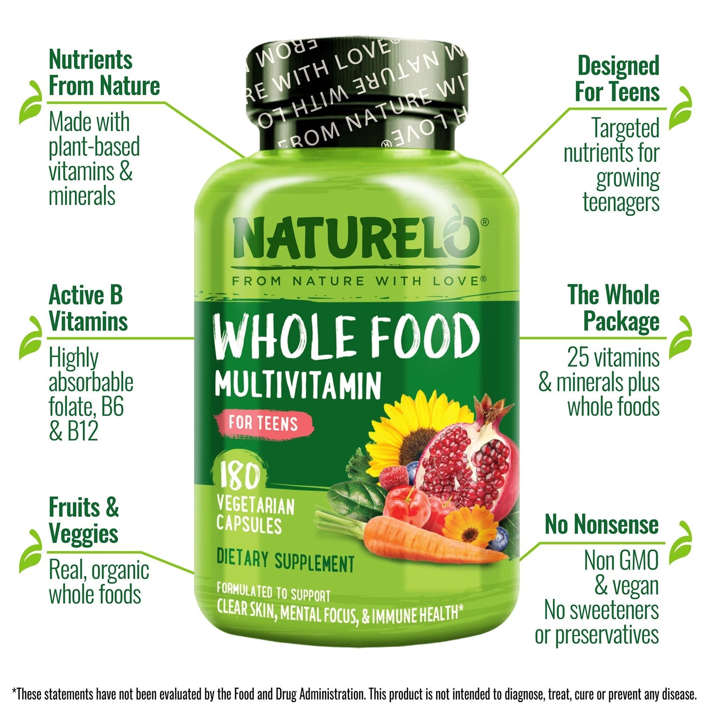 Whole Food Multivitamin for Teens, Boys and Girls