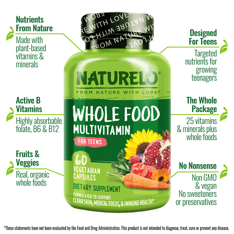 Whole Food Multivitamin for Teens, Boys and Girls