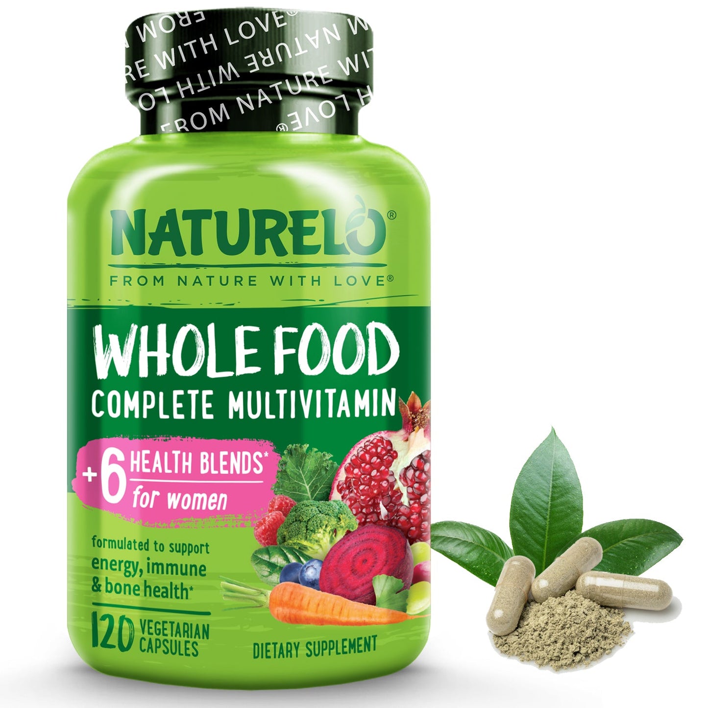 Whole Food Multivitamin for Women, Plant-Based, Vegan Friendly