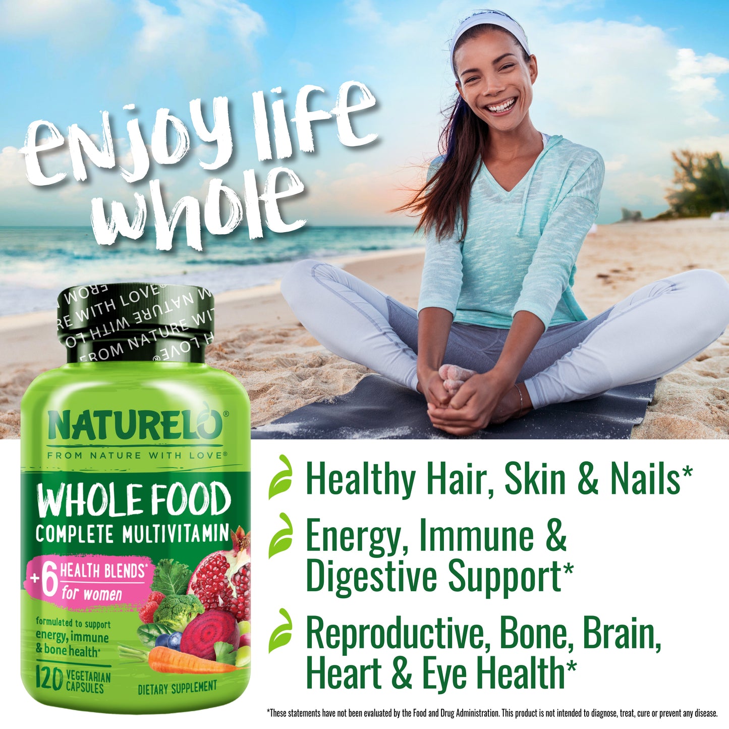 Whole Food Multivitamin for Women, Plant-Based, Vegan Friendly