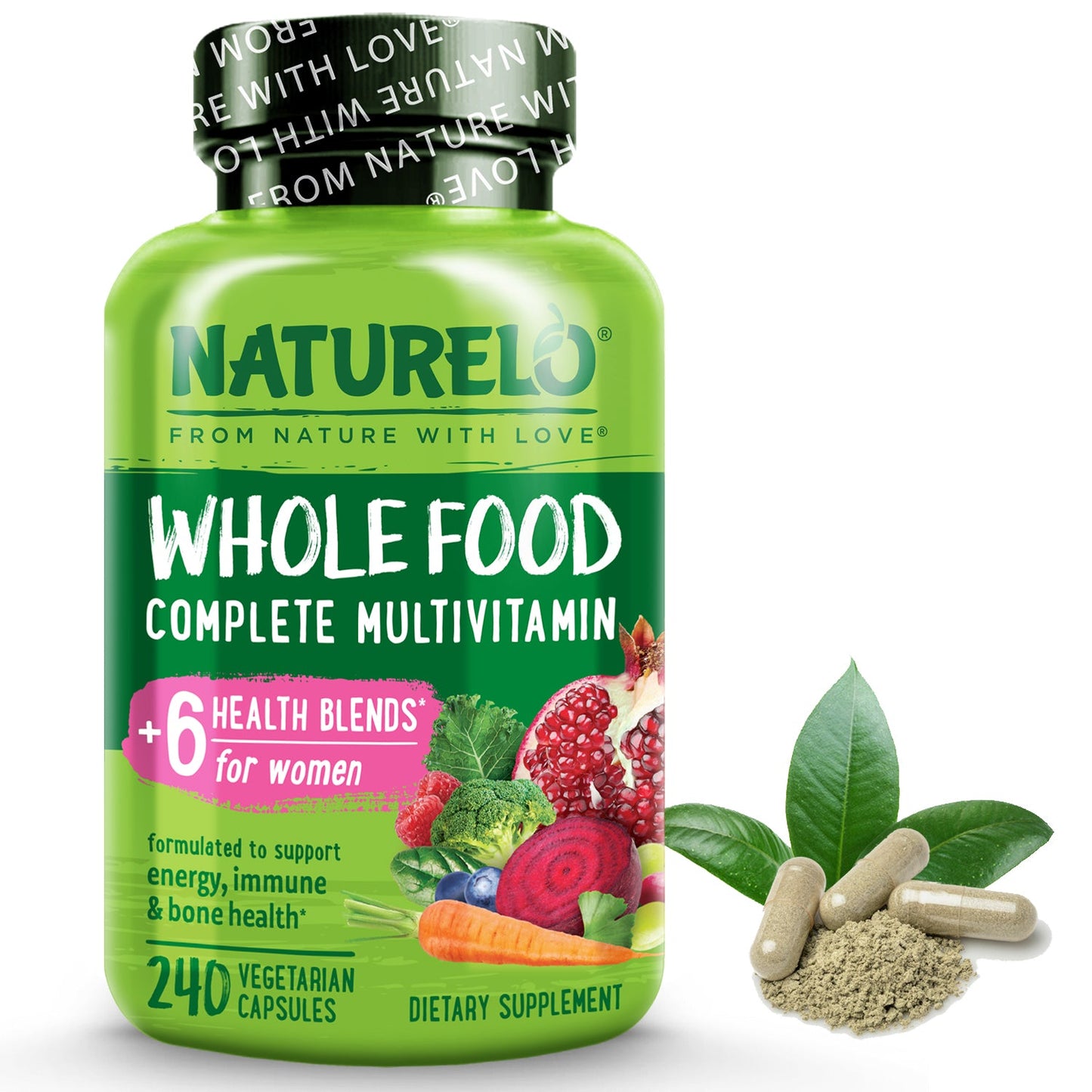 Whole Food Multivitamin for Women, Plant-Based, Vegan Friendly