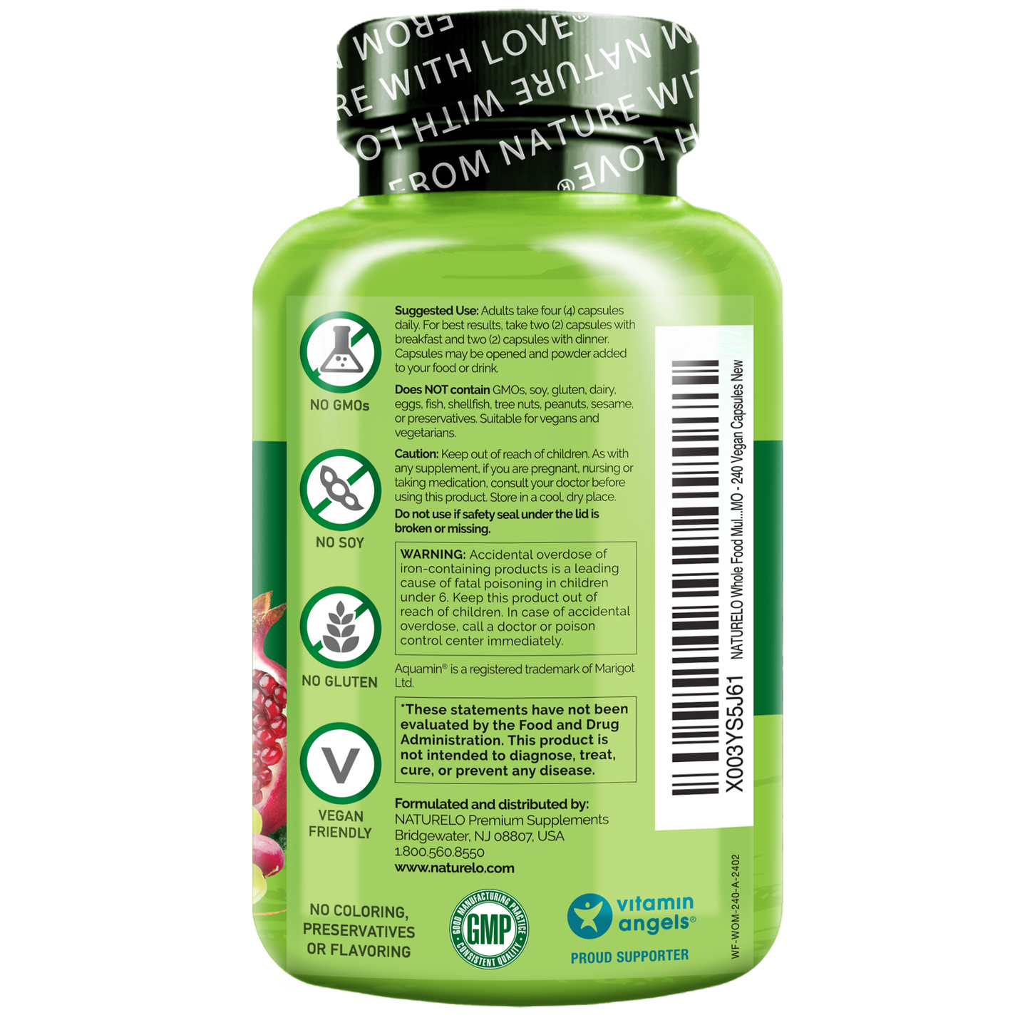 Whole Food Multivitamin for Women, Plant-Based, Vegan Friendly