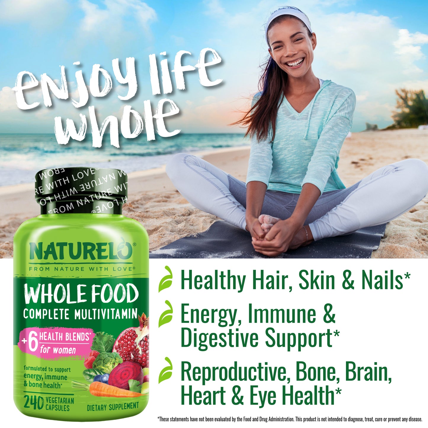 Whole Food Multivitamin for Women, Plant-Based, Vegan Friendly