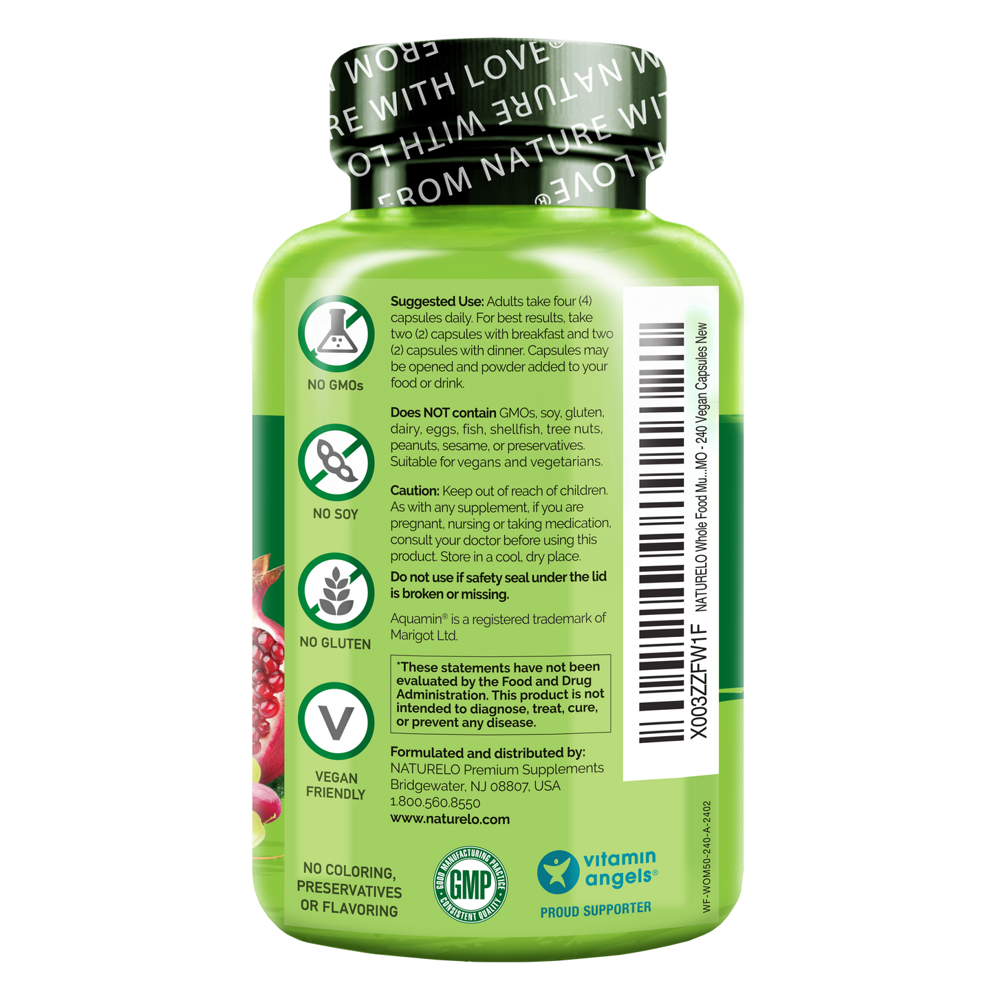 Whole Food Multivitamin for Women Over 50, Plant-Based, Vegan Friendly