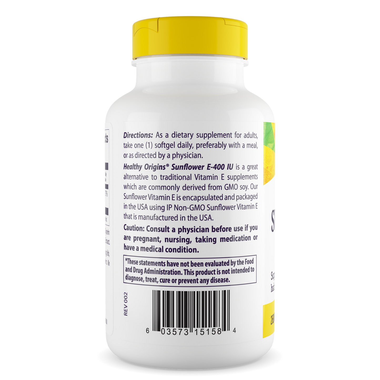 Vitamin E 400 IU Sunflower